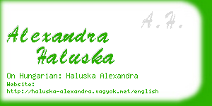 alexandra haluska business card